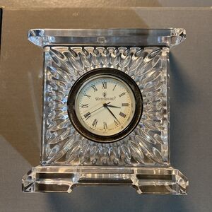 New Waterford Crystal 3.5” Medallion Clock Ireland Japan Movement